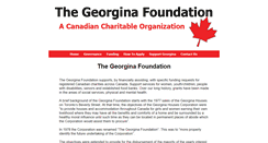 Desktop Screenshot of georginafoundation.ca