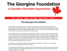 Tablet Screenshot of georginafoundation.ca